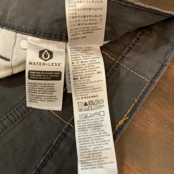 Levi's Men's Charcoal Straight Jeans - Picture 7 of 8